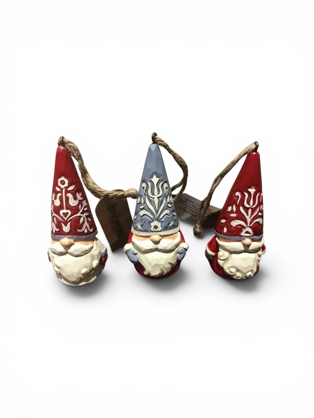 Enesco Jim Shore Set of 3 Gnomes Hanging Nordic Noel Christmas Ornament NIB